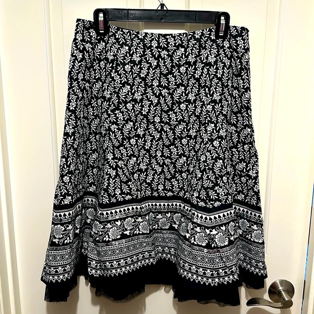 Black and white skirt